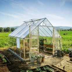 10' X 12' Palram Canopia Balance Silver Greenhouse (3.04m X 3.66m)