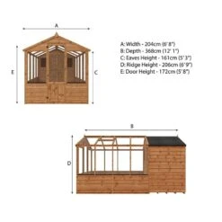 12'x6' (3.6x1.8m) Mercia Shiplap Wooden Apex Greenhouse Combi Shed -Lifetina Shop 01 si 004 001 0026 drawing min