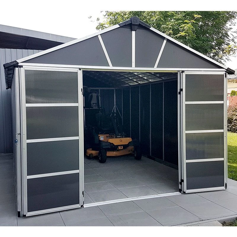 11' X 13.1' Palram Canopia Yukon Dark Grey Skylight Plastic Shed (3.32m X 3.93m) 1 11' X 13.1' Palram Canopia Yukon Dark Grey Skylight Plastic Shed (3.32m X 3.93m)
