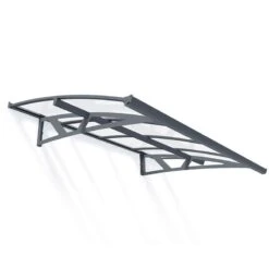 7’4 X 4’7 Palram Canopia Amsterdam 2230 Grey Clear Door Canopy (2.24m X 1.39m) -Lifetina Shop 03 705458 amsterdam 2230 render min