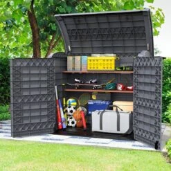 4'9 X 2'8 Saffron StoreAway 1200L Plastic Garden Storage Shed (1.45m X 0.83m) 17 4'9 X 2'8 Saffron StoreAway 1200L Plastic Garden Storage Shed (1.45m X 0.83m) -Lifetina Shop 03 86633 saffron storeaway 1200l insitu3 min