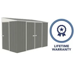 9'11 X 5' Absco Triple Door Metal Bike Shed - Grey (3m X 1.52m) -Lifetina Shop 03 esdxl20met128 bike shed feature1 min