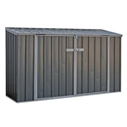 7'5 X 2'7 Absco Double Door Metal Bike Shed - Grey (2.26m X 0.78m) -Lifetina Shop 03 esdxl20met129 bike shed render1 min