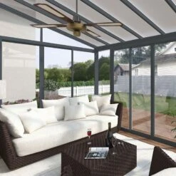10' X 10' Palram Canopia SanRemo Grey Lean-To Conservatory (3.05m X 3.05m) -Lifetina Shop 04 706624 10x10 pc sanremo grey feature min