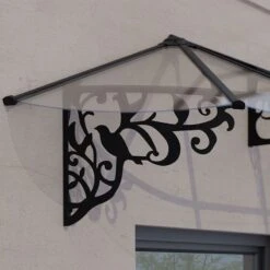 15’6 X 2’11 Palram Canopia Lily 4700 Black Clear Large Door Canopy (4.73m X 0.88m) -Lifetina Shop 04 706805 lily 4700 feature1 min