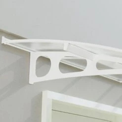 14' X 5' Palram Canopia Bordeaux 4460 Large Door Canopy - White Mist (4.47m X 1.39m) -Lifetina Shop 04 706830 14x5 pc bordeaux wm feature min 1