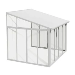 10' X 10' Palram Canopia SanRemo White Lean-To Conservatory (3.05m X 3.05m) -Lifetina Shop 04 707078 10x10 pc sanremo render min