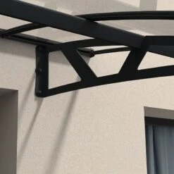 14’8 X 4’7 Palram Canopia Amsterdam 4460 Grey Clear Large Door Canopy (4.47m X 1.39m) -Lifetina Shop 05 705459 amsterdam 4460 feature2 min