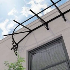 10’6 X 2’11 Palram Canopia Lily 3100 Black Clear Large Door Canopy (3.19m X 0.88m) -Lifetina Shop 06 706802 lily 3100 feature2 min