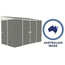 9'11 X 5' Absco Triple Door Metal Bike Shed - Grey (3m X 1.52m) -Lifetina Shop 07 esdxl20met128 bike shed feature5 min
