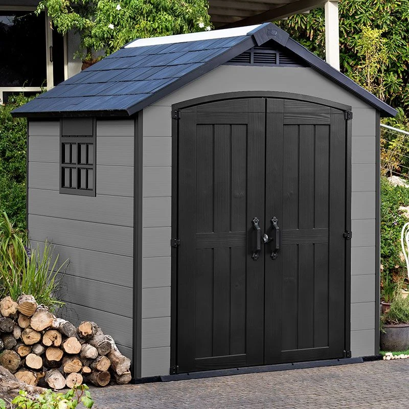 7' X 7' Keter Premier Plastic Garden Shed (2.29m X 2.23m) 1 7' X 7' Keter Premier Plastic Garden Shed (2.29m X 2.23m)