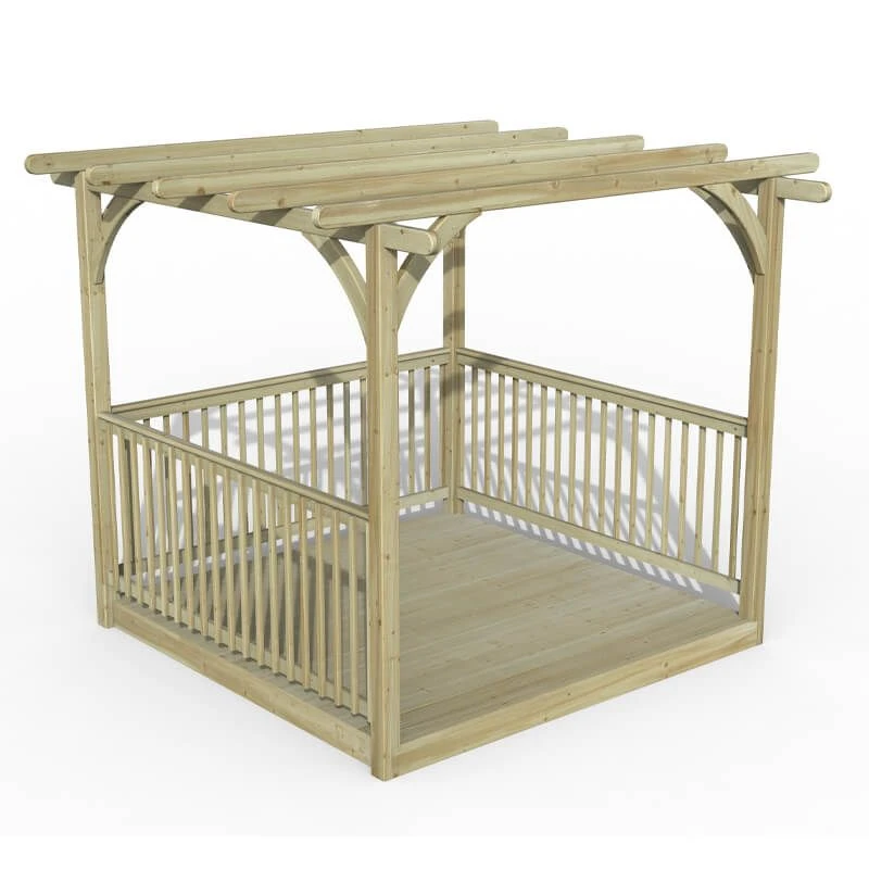 8' X 8' Forest Pergola Deck Kit No. 3 (2.4m X 2.4m) 1 8' X 8' Forest Pergola Deck Kit No. 3 (2.4m X 2.4m)