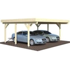 20' X 17' Palmako Karl Wooden Carport (6m X 5.1m) -Lifetina Shop 101033 17x20 palmako karl wooden carport cutout min