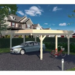 20' X 17' Palmako Karl Wooden Carport (6m X 5.1m) -Lifetina Shop 101033bun 20x17 palmako karl carport insitu1 min
