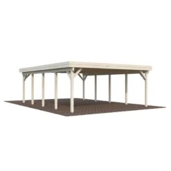 20' X 25' Palmako Karl Wooden Carport (6m X 7.6m) -Lifetina Shop 101037bun 20x25 palmako karl carport cutout1 min
