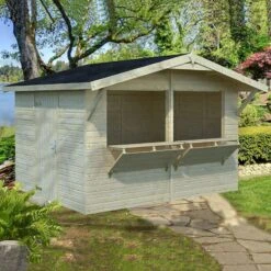 10'5 X 8'5 Palmako Stella (16mm) Premium Extra Large Wooden Garden Bar (3.2m X 2.6m)