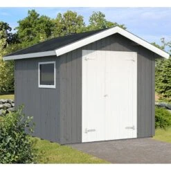9' X 9'5 Palmako Nils Heavy Duty Wooden Apex Shed (2.8m X 2.9m) -Lifetina Shop 101180 8x8 palmako nils shed insitu4 min