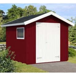 9' X 9'5 Palmako Nils Heavy Duty Wooden Apex Shed (2.8m X 2.9m) -Lifetina Shop 101180 8x8 palmako nils shed insitu5 min