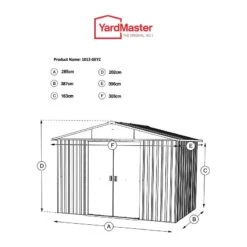 10' X 13' Yardmaster Metal Shed (3.03m X 3.96m) -Lifetina Shop 1013geyz tech 1 1