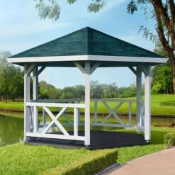 3.3x3.3m (11'x11') Palmako Betty Garden Pavilion - Luxury Gazebo -Lifetina Shop 103879 3 3 x 3 3m palmako betty pavilion insitu min