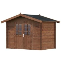 Palmako Valentine 2.8m X 1.8m Premium Log Cabin Shed (28mm) -Lifetina Shop 109452 render min