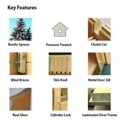 Palmako Valentine 3.4m X 2.8m Premium Log Cabin Shed (28mm) -Lifetina Shop 109458 feature2 min