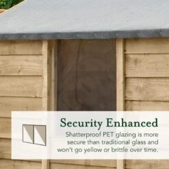 7' X 5' Forest 4Life 25yr Guarantee Overlap Pressure Treated Apex Wooden Shed (2.19m X 1.64m) -Lifetina Shop 10 4life security enhanced windows 10