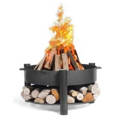 Cook King Montana Low Steel Fire Bowl And Logstore -Lifetina Shop 111248 montana fire bowl render2 min