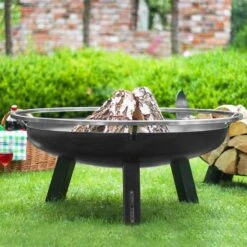 Cook King Porto Steel Fire Bowl - 100cm -Lifetina Shop 111268 porto fire bowl insitu1 min 1