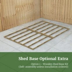 12' X 8' Forest Timberdale 25yr Guarantee Tongue & Groove Pressure Treated Windowless Double Door Apex Shed (3.65m X 2.52m) -Lifetina Shop 14 timberdale wooden shed base 8x12 image bsd 1