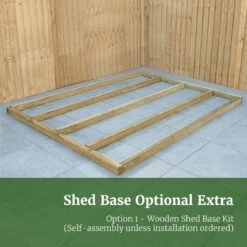 8' X 6' Forest Timberdale 25yr Guarantee Tongue & Groove Pressure Treated Windowless Apex Shed (2.5m X 1.98m) -Lifetina Shop 14 timberdale wooden shed base 8x6 image bsd