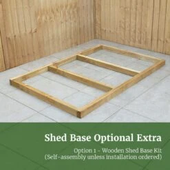 6' X 4' Forest Timberdale 25yr Guarantee Tongue & Groove Pressure Treated Apex Shed (1.93m X 1.33m) -Lifetina Shop 15timberdale wooden shed base 6x4 image