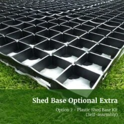 12' X 8' Forest Timberdale 25yr Guarantee Tongue & Groove Pressure Treated Apex Shed – 4 Windows (3.65m X 2.52m) -Lifetina Shop 16timberdale plastic shed base image 1 7