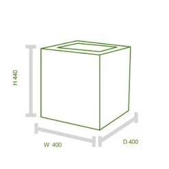 Forest Linear Square Wooden Garden Planter 1'x1' (0.4x0.4m) -Lifetina Shop 170309 2 linpl40hd