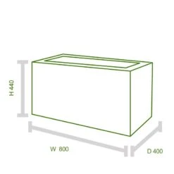 Forest Linear Double Wooden Garden Planter 3'x1' (0.8x0.4m) -Lifetina Shop 170309 2 linpl80hd