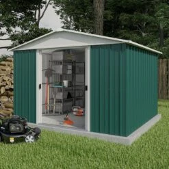 10' X 10' Yardmaster Green Metal Shed 1010GEYZ (3.03m X 2.98m)