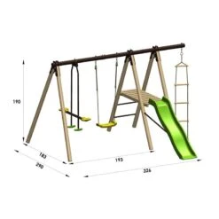 Trigano Oreka Kids Wooden Garden Swing And Slide Set -Lifetina Shop 17610p6 trigano oreka kids wooden garden swing and slide set drawing min