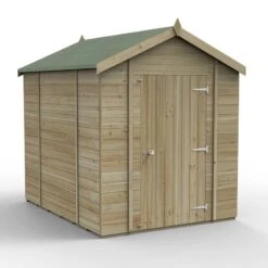 8' X 6' Forest Timberdale 25yr Guarantee Tongue & Groove Pressure Treated Windowless Apex Shed (2.5m X 1.98m) -Lifetina Shop 2 tpa86nwm closed 1