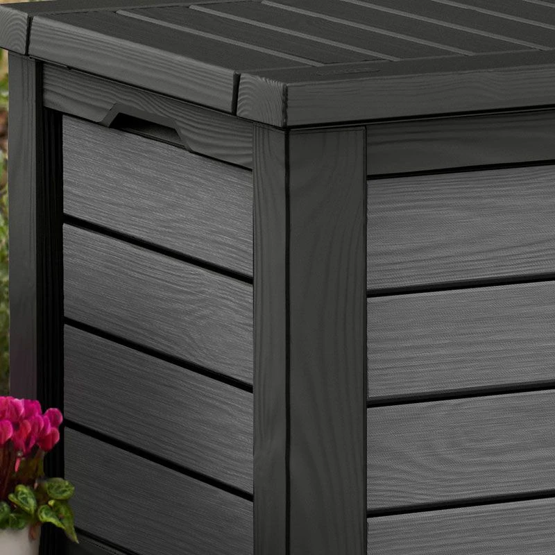 5'1 X 2'4 Keter Brushed Plastic Garden Storage Box - Brown (1.55m X 0.72m) 2 5'1 X 2'4 Keter Brushed Plastic Garden Storage Box - Brown (1.55m X 0.72m) - Image 2