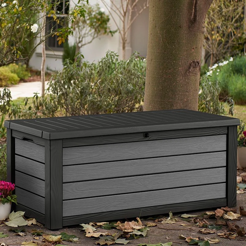 5'1 X 2'4 Keter Brushed Plastic Garden Storage Box - Brown (1.55m X 0.72m) 1 5'1 X 2'4 Keter Brushed Plastic Garden Storage Box - Brown (1.55m X 0.72m)