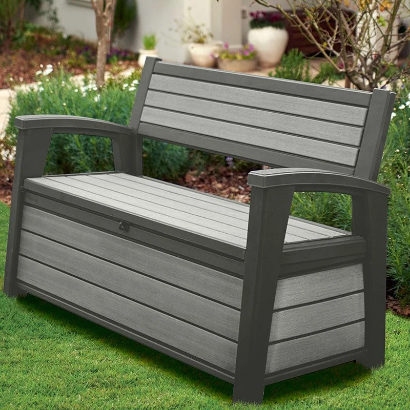 4'4 X 2' Keter Hudson Plastic Garden Storage Bench (1.33m X 0.61m) 6 4'4 X 2' Keter Hudson Plastic Garden Storage Bench (1.33m X 0.61m) - Image 6