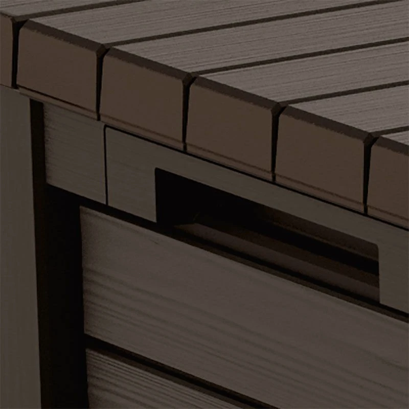 5'1 X 2'5 Keter Hingham Plastic Garden Storage Box - Brown (1.55m X 0.73m) 3 5'1 X 2'5 Keter Hingham Plastic Garden Storage Box - Brown (1.55m X 0.73m) - Image 3