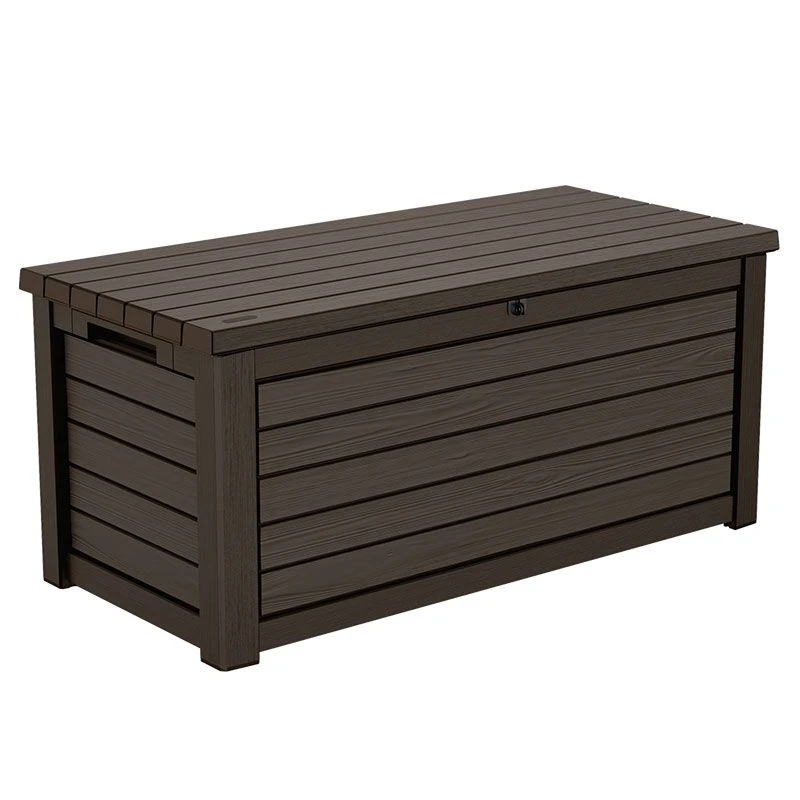 5'1 X 2'5 Keter Hingham Plastic Garden Storage Box - Brown (1.55m X 0.73m) 2 5'1 X 2'5 Keter Hingham Plastic Garden Storage Box - Brown (1.55m X 0.73m) - Image 2