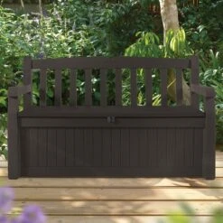 5' X 2' Keter Iceni Wood-Effect Garden Storage Bench (1.4m X 0.6m) 21 5' X 2' Keter Iceni Wood-Effect Garden Storage Bench (1.4m X 0.6m) -Lifetina Shop 249504 keter iceni storage bench insitu5 min