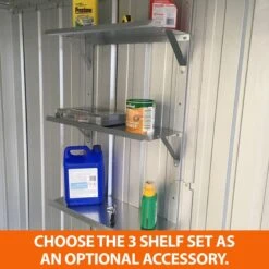 6' X 7' Yardmaster Castleton Anthracite Metal Shed (2.02m X 2.17m) -Lifetina Shop 3 tier shelf accessory 2 min 12