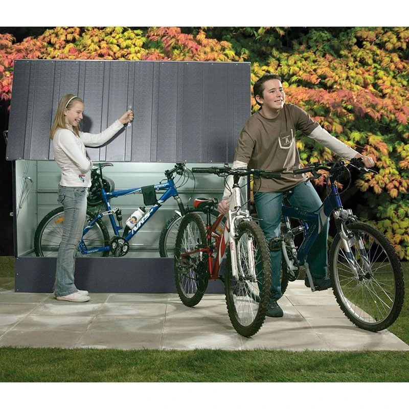 6'4 X 2'9 Trimetals Metal Bike Shed - Anthracite (1.95m X 0.88m) 3 6'4 X 2'9 Trimetals Metal Bike Shed - Anthracite (1.95m X 0.88m) - Image 3
