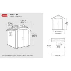 7' X 7' Keter Premier Plastic Garden Shed (2.29m X 2.23m) 15 7' X 7' Keter Premier Plastic Garden Shed (2.29m X 2.23m) -Lifetina Shop 4 249198 7x7 keter premier drawing min