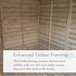 10' X 6' Forest Beckwood 25yr Guarantee Shiplap Pressure Treated Double Door Apex Wooden Shed (3.01m X 1.99m) -Lifetina Shop 4 beckwood timber framing usp 10