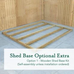 8' X 6' Forest 4Life 25yr Guarantee Overlap Pressure Treated Windowless Apex Wooden Shed (2.43m X 1.99m) -Lifetina Shop 4life wooden shed base 8x6 image 5