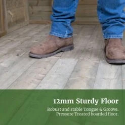 8' X 6' Forest Timberdale 25yr Guarantee Tongue & Groove Pressure Treated Windowless Apex Shed (2.5m X 1.98m) -Lifetina Shop 5 fg timberdale 12mm sturdy floor 5
